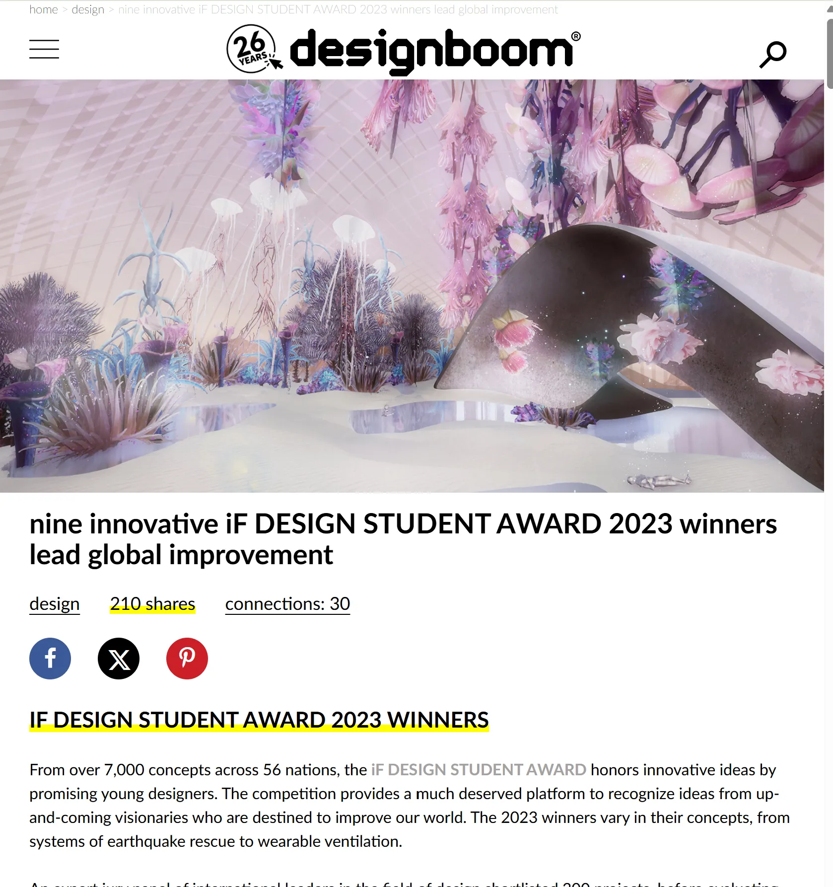 Diploma del iF Design Award “Best of the Year”.